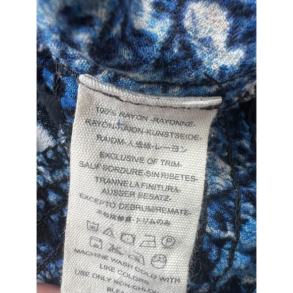 Free People Womens‎ Medium Blue Long Sleeve Deep V Neck Cropped Top - Picture 11 of 13